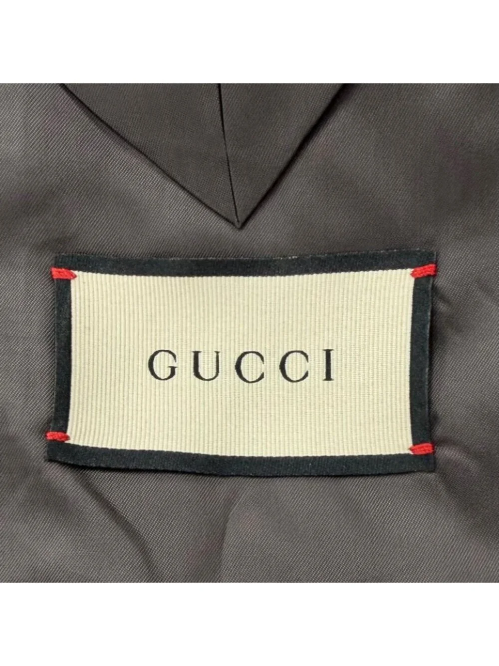 Gucci Wool 100% Logo Button Single Suit Set Gray Business